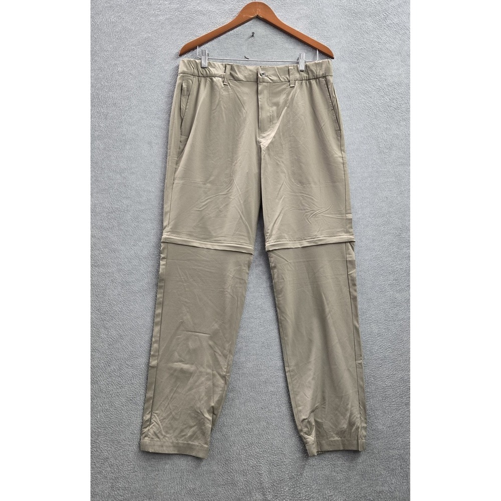Gerry Men Activewear Pants 32X32‎ Tan Convertible Hiking Zipper 31" Inseam Logo